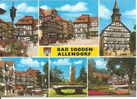 Ansichtskarte Bad Sooden-Allendorf: Marktplatz, Diebesturm, Rathaus