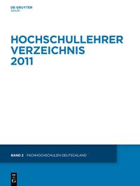 Hochschullehrer Verzeichnis / Fachhochschulen Deutschland