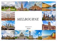 Melbourne Impressionen (Wandkalender 2024 DIN A2 quer), CALVENDO Monatskalender