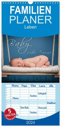 Familienplaner 2024 - Baby - süße Träume mit 5 Spalten (Wandkalender, 21 x 45 cm) CALVENDO
