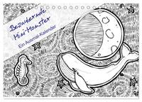 Bezaubernde Mini-Monster - Ein Ausmal-Kalender (Tischkalender 2024 DIN A5 quer), CALVENDO Monatskalender