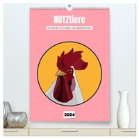 NUTZtiere, Ein Kalender für Erwachsene und aufgeklärte Kinder (hochwertiger Premium Wandkalender 2024 DIN A2 hoch), Kunstdruck in Hochglanz