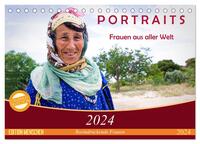 PORTRAITS - Frauen aus aller Welt (Tischkalender 2024 DIN A5 quer), CALVENDO Monatskalender