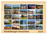 Heidelberg Views - Heidelberger Ansichten (Tischkalender 2024 DIN A5 quer), CALVENDO Monatskalender