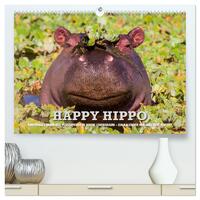 Emotionale Momente. Happy Hippo / CH-Version (hochwertiger Premium Wandkalender 2024 DIN A2 quer), Kunstdruck in Hochglanz