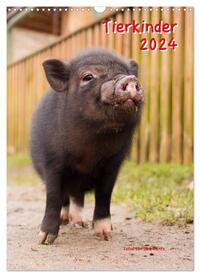 Tierkinder (Wandkalender 2024 DIN A3 hoch), CALVENDO Monatskalender
