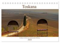 Toskana - Goldene Farben des toskanischen Herbstes (Tischkalender 2024 DIN A5 quer), CALVENDO Monatskalender