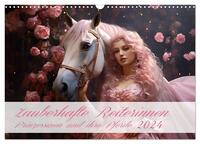 Zauberhafte Reiterinnen (Wandkalender 2024 DIN A3 quer), CALVENDO Monatskalender