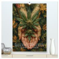 Rauschende Aussichten - Der ultimative Cannabis-Kalender (hochwertiger Premium Wandkalender 2025 DIN A2 hoch), Kunstdruck in Hochglanz