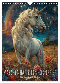 Märchenhafte Einhornreise - Ein Jahr voller Magie (Wandkalender 2025 DIN A4 hoch), CALVENDO Monatskalender
