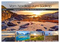 Vom Nordkap zum Südkap (Wandkalender 2025 DIN A4 quer), CALVENDO Monatskalender