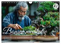 Bonsai meditativ (Wandkalender 2025 DIN A4 quer), CALVENDO Monatskalender