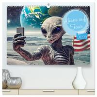 Aliens auf Tour (hochwertiger Premium Wandkalender 2025 DIN A2 quer), Kunstdruck in Hochglanz