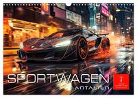 Sportwagen Fantasien (Wandkalender 2025 DIN A3 quer), CALVENDO Monatskalender