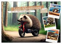 Igel-Abenteuer (Wandkalender 2025 DIN A2 quer), CALVENDO Monatskalender