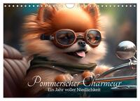 Pommerscher Charmeur Ein Jahr voller Niedlichkeit (Wandkalender 2025 DIN A4 quer), CALVENDO Monatskalender