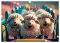 Die Schafe sind los Wollige Aussichten (Wandkalender 2025 DIN A3 quer), CALVENDO Monatskalender