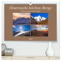 Österreichs höchste Berge (hochwertiger Premium Wandkalender 2025 DIN A2 quer), Kunstdruck in Hochglanz
