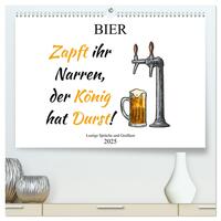 Bier - Lustige Sprüche und Grafiken (hochwertiger Premium Wandkalender 2025 DIN A2 quer), Kunstdruck in Hochglanz