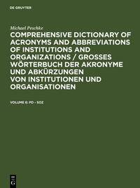 Michael Peschke: Comprehensive dictionary of acronyms and abbreviations... / Pd - Soz