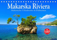 Makarska Riviera - Malerische Urlaubsorte in Dalmatien (Tischkalender 2022 DIN A5 quer)