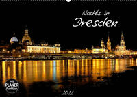 Nachts in Dresden (Wandkalender 2022 DIN A2 quer)