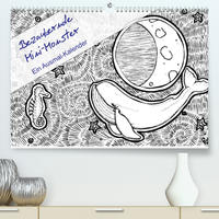 Bezaubernde Mini-Monster - Ein Ausmal-Kalender (Premium, hochwertiger DIN A2 Wandkalender 2022, Kunstdruck in Hochglanz)