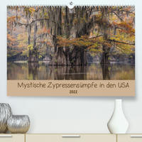 Mystische ZypressensümpfeAT-Version (Premium, hochwertiger DIN A2 Wandkalender 2022, Kunstdruck in Hochglanz)