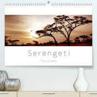 Serengeti Panorama (Premium, hochwertiger DIN A2 Wandkalender 2023, Kunstdruck in Hochglanz)