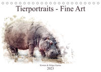 Tierportraits - Fine Art (Tischkalender 2023 DIN A5 quer)