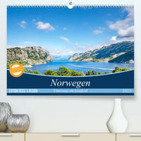 Norwegen - Unterwegs am Lysefjord (Premium, hochwertiger DIN A2 Wandkalender 2023, Kunstdruck in Hochglanz)