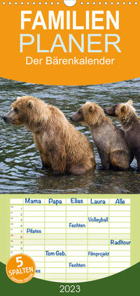 Familienplaner Der Bärenkalender (Wandkalender 2023 , 21 cm x 45 cm, hoch)