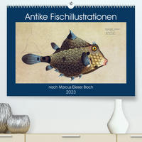 Antike Fischillustrationen nach Marcus Elieser Bloch (Premium, hochwertiger DIN A2 Wandkalender 2023, Kunstdruck in Hochglanz)
