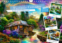 Fantasie Cottages - Ein Jahr durch die Märchenwelt (Wandkalender 2023 DIN A4 quer)