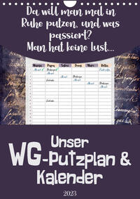 Gothic WG-Putzplan & Kalender 2023 (Wandkalender 2023 DIN A4 hoch)