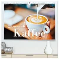 Genussmomente Kaffee (hochwertiger Premium Wandkalender 2024 DIN A2 quer), Kunstdruck in Hochglanz