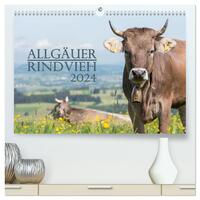 Allgäuer Rindvieh 2024 (hochwertiger Premium Wandkalender 2024 DIN A2 quer), Kunstdruck in Hochglanz