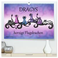 Dragys - herzige Flugdrachen (hochwertiger Premium Wandkalender 2024 DIN A2 quer), Kunstdruck in Hochglanz