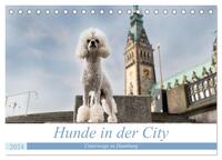 Hunde in der City - Unterwegs in Hamburg (Tischkalender 2024 DIN A5 quer), CALVENDO Monatskalender