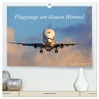 Flugzeuge am blauen Himmel (hochwertiger Premium Wandkalender 2024 DIN A2 quer), Kunstdruck in Hochglanz