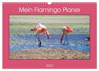 Mein Flamingo Planer (Wandkalender 2024 DIN A3 quer), CALVENDO Monatskalender