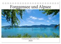 Forggensee und Alpsee - Urlaubsparadies Bayerisches Allgäu (Tischkalender 2024 DIN A5 quer), CALVENDO Monatskalender