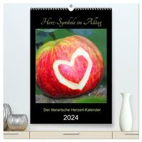 Herz-Symbole im Alltag 2024 (hochwertiger Premium Wandkalender 2024 DIN A2 hoch), Kunstdruck in Hochglanz