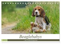 Beaglebabys auf Entdeckungstour (Tischkalender 2024 DIN A5 quer), CALVENDO Monatskalender