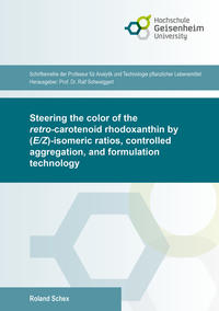 Steering the color of the <i>retro</i>-carotenoid rhodoxanthin by (<i>E/Z</i>)-isomeric ratios, controlled aggregation, and formulation technology
