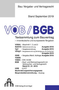 VOB/BGB Textsammlung zum Bauvertrag - innerdeutsche und europaweite Vergaben