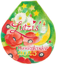 Lutzis Mondkalender rund Ø 16cm (Tagesabreisskalender) 2025
