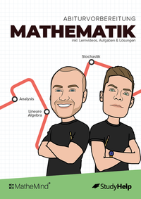 Mathe Abitur Lernheft von MatheMind inkl. 120 Aufgaben mit Lösungen & 153 Lernvideos