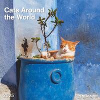 Cats Around the World 2025 - Wand-Kalender - Broschüren-Kalender - 30x30 - 30x60 geöffnet - Katzen-Kalender