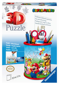 Ravensburger 3D Puzzle 11255 - Utensilo Super Mario - Stiftehalter für Super Mario Fans ab 6 Jahren - Schreibtisch-Organizer für Erwachsene und Kinder